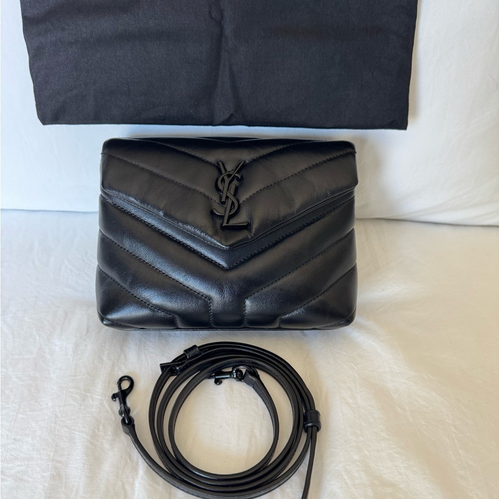 Saint Laurent Black Quilted Leather Bag